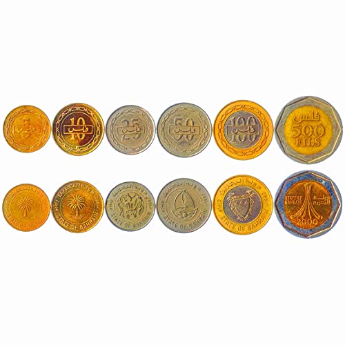 Hobby of Kings 6 Coins from Bahrain | Bahraini Coin Set Collection 5 10 25 50 100 500 Fils | Circulated 1991 - 2001 | Palm Tree | Lulu Towers - Gold Tower | Dhow Hobby of Kings 6 Coins from Bahrain | Bahraini Coin Set Collection 5 10 25 50 100 500 Fils | Circulated 1991 - 2001 | Palm Tree | Lulu Towers - Gold Tower | Dhow von Hobby of Kings