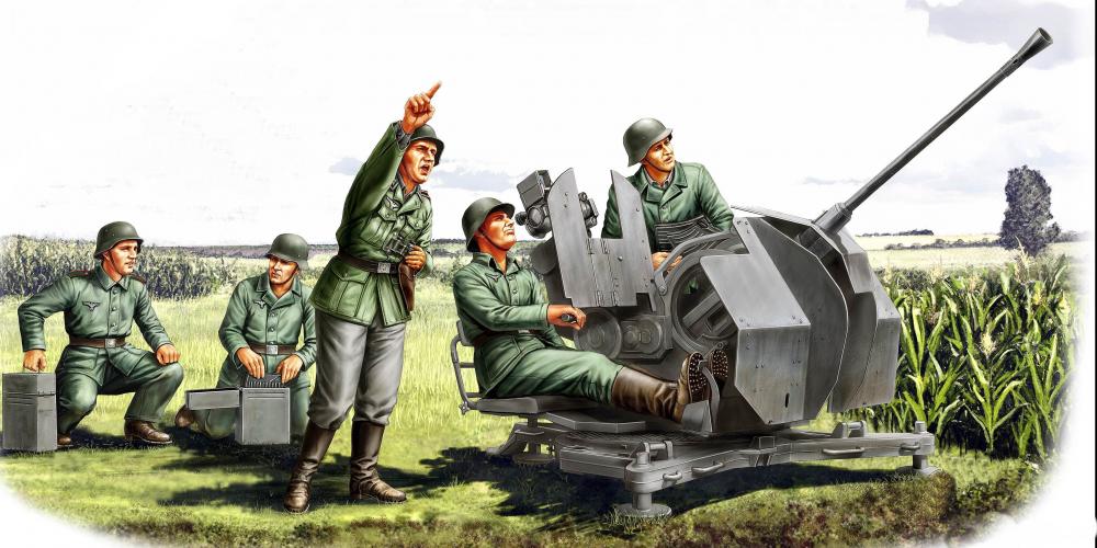 20mm Flak 38 - Figure Set von HobbyBoss