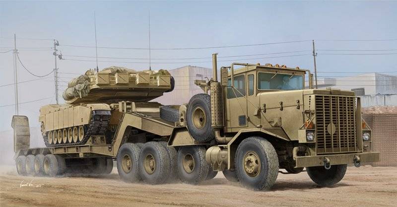 M911 C-HET w/m747 Heavy Equipment Semi-Trailer von HobbyBoss