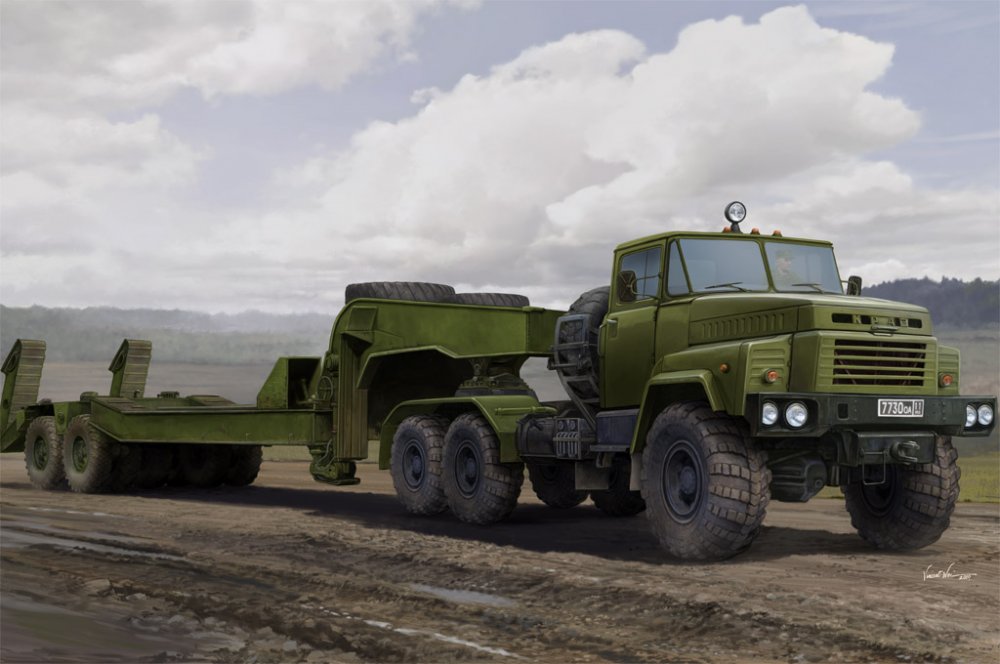 Russian KrAZ-260B Tractor with CMAZ/ChMZAP-5247G semitrailer von HobbyBoss