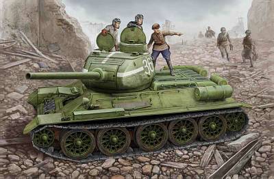 Russian T-34/85 (1944 flattened turret) tank von HobbyBoss