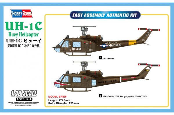 UH-1C Huey Helicopter von HobbyBoss