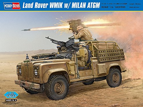 Hobby Boss 82447 Modellbausatz Land Rover WMIK w/MILAN ATGM, Mittel, Rot von Hobby Boss