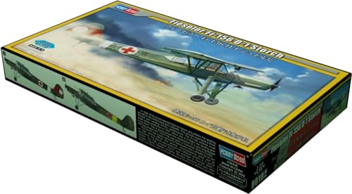 HobbyBoss 380182 1:35 Fiesleler Fi-156 D-1 Storch Fahrzeug Modellbausatz, Geformte Farbe von Hobby Boss