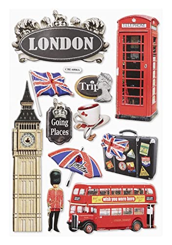 3er Set Aufkleber D - England/London - 18,5 x 12,5 cm von Hobbyfun