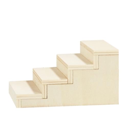 Miniatur Treppe, 10,3x7x5,5cm, Holz Natur Hobbyfun von Hobbyfun