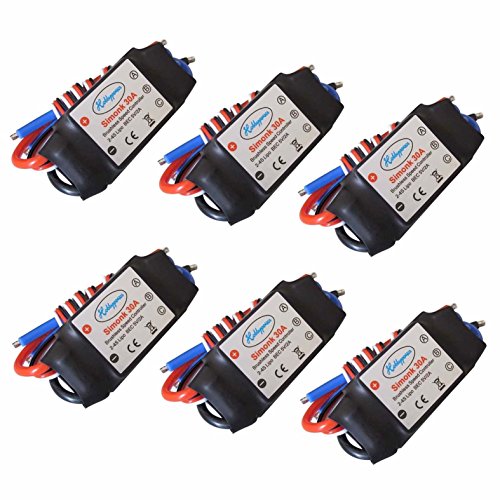 hobbypower Rcmodelpart HP SimonK 30A ESC bürstenloser Geschwindigkeitsregler 2-4S für Hexacopter F550 FY650 (6 Stück) von Hobbypower