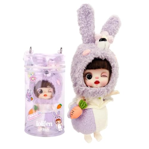 Hobngmuc Actionfigur Plüsch, Anziehpuppe,Bewegliche Modepuppe mit großen Augen und abnehmbarem Pyjama - Weiche Onesie-Modepuppe für Weihnachten, Kinder, Kinder von Hobngmuc