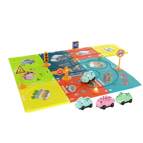 Hobngmuc Auto-Strecken-Puzzle für Kinder, Rennwagen-Strecken-Puzzle | Zusammenbau von Elektroauto-Schienenspielzeugen | Lustiges, lustiges Eisenbahnauto-Bauspielzeug, entwicklungsförderndes von Hobngmuc