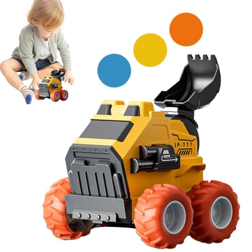 Hobngmuc Bau-LKW-Spielzeugautos,Bau-Spielzeug-LKW | Technisches Auto Steinwerfender Bagger LKW | Klassenzimmerpreise, Press-to-Launch, Trägheitssegelfliegen für Kinder, und Mädchen von Hobngmuc