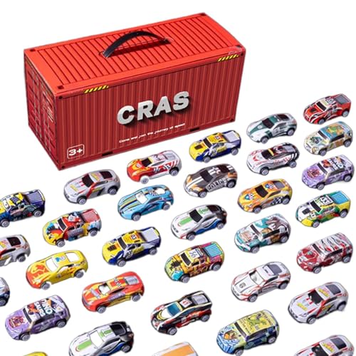 Hobngmuc Box Cars Spielset, Aufbewahrungsbox Auto Partygeschenke | Rennmusterautos | Box-Pull-Auto, Spielzeugautos für Kinder, Spielzeugautos für Kleinkinder, Rennfahrzeuge für Kinder, von Hobngmuc