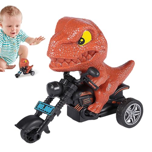 Hobngmuc Dinosaurier-Motorradspielzeug, Reibungsbetriebenes Dinosaurierauto | Trägheits-Motorrad-Autospielzeug,Reibungsbetriebenes Dinosaurier-Autospielzeug, Spielzeugauto für Kinder, ohne Batterien von Hobngmuc