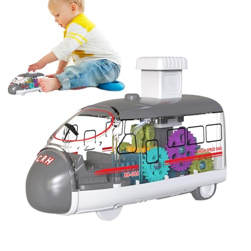 Hobngmuc Fahrzeuge Press and Go,Press and Go - Reibungsfahrzeugspielzeug mit Licht | Reibungsbetriebenes Spielzeugauto, frühes Lernspielzeug für und Mädchen ab 3 Jahren von Hobngmuc