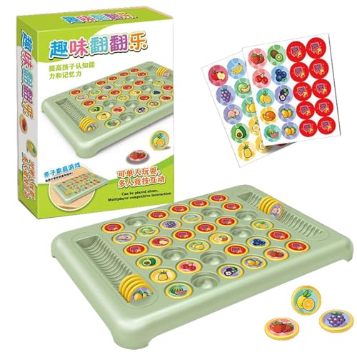 Hobngmuc Frühes Lernspielzeug für passende Spiele, Kinder-Puzzle-Logikspielzeug | Fruit Logic Brettspiele Passende Karten Lernspielzeug | Leichtes interaktives kognitives Konzentrationsspiel für die von Hobngmuc