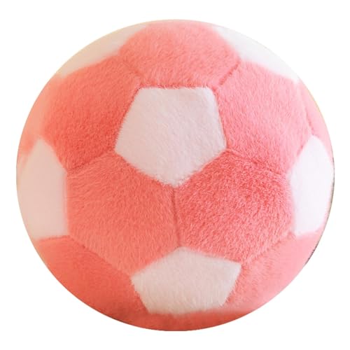 Hobngmuc Fußball Plüschtier, Flauschiger Plüsch Fußball Spielzeug, Weiches Plüsch Fußball Kissen, Gefülltes Sport Plüschtier, Runde 3D Ball Geformt Throw Kissen Für Kinder von Hobngmuc