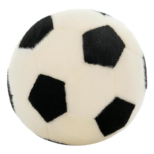 Hobngmuc Fußball Plüschtier, Flauschiger Plüsch Fußball Spielzeug, Weiches Plüsch Fußball Kissen, Gefülltes Sport Plüschtier, Runde 3D Ball Geformt Throw Kissen Für Kinder von Hobngmuc