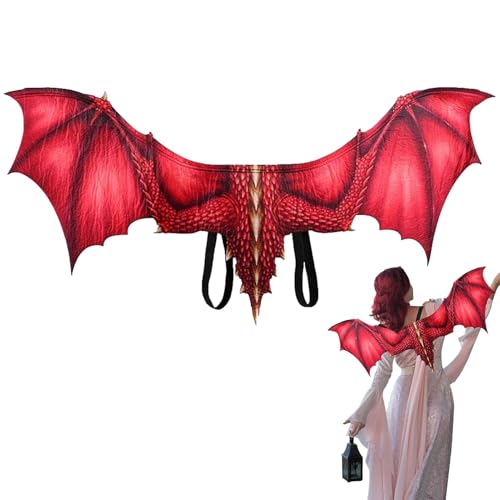 Hobngmuc Halloween Drachen Flügel Kostüm, Drachen Umhang Flügel, Cosplay Karneval Flügel Für Erwachsene, Halloween Gruselige Kostüme, Party Cosplay Prop Für Kinder Männer Frauen von Hobngmuc