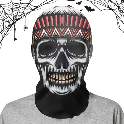 Hobngmuc Halloween-Horror-Maske, gruselige Halloween-Maske - Horror Evil Ghost Mesh-Maske mit atmungsaktivem Design - Gruselige, realistische, atmungsaktive Mesh-Maske für Cosplay, Halloween von Hobngmuc