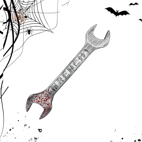 Hobngmuc Halloween Schraubenschlüssel, Künstliche Waffee, Halloween-Zubehör, Blutiges Grusel-Requisit Für Cosplay, Realistisches Dekorationszubehör Für Escape Rooms, Geisterhäuser Und Horror-Partys Hobngmuc Halloween Schraubenschlüssel, Künstliche Waffee, Halloween-Zubehör, Blutiges Grusel-Requisit Für Cosplay, Realistisches Dekorationszubehör Für Escape Rooms, Geisterhäuser Und Horror-Partys von Hobngmuc