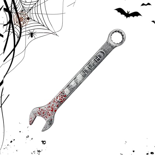 Hobngmuc Halloween Schraubenschlüssel, Künstliche Waffee, Halloween-Zubehör, Blutiges Grusel-Requisit Für Cosplay, Realistisches Dekorationszubehör Für Escape Rooms, Geisterhäuser Und Horror-Partys Hobngmuc Halloween Schraubenschlüssel, Künstliche Waffee, Halloween-Zubehör, Blutiges Grusel-Requisit Für Cosplay, Realistisches Dekorationszubehör Für Escape Rooms, Geisterhäuser Und Horror-Partys von Hobngmuc