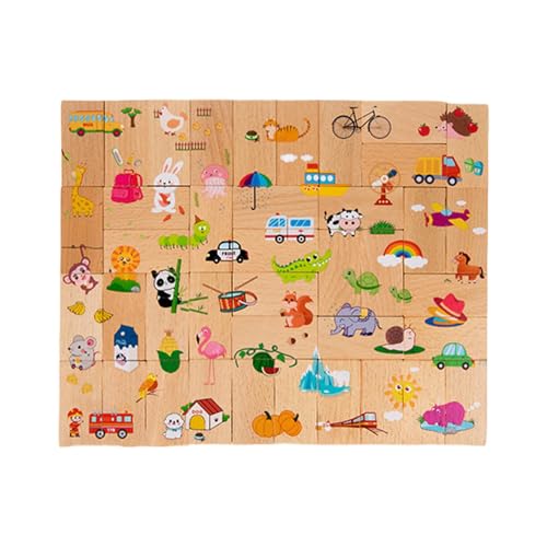 Hobngmuc Holzpuzzles Kleinkindspielzeug, Vorschulpuzzles Spielzeug | Pädagogische Klassische Puzzles Domino - Zahlenspiele für Vorschulkinder, Lernpuzzle aus Holz für Kinder ab 3 Jahren, Kleinkinder von Hobngmuc