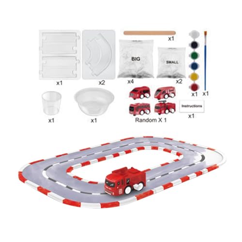 Hobngmuc Kinder-Malbahn-Spielzeug,Malbahn-Spielzeug - Malset Track Play Set - Mini-Schienen-Set, pädagogisches Malspur-Spielzeug-Spielset für Kindertag, Geburtstagsgeschenke von Hobngmuc