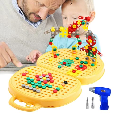 Hobngmuc Kleinkind-Schraubendreher-Spielzeugset,-Schraubendreher-Brett-Set - -Spielzeug aus Holz - Langlebiges, reißfestes, neuartiges Schraubenzieher-Spielzeugset aus Holz für Kleinkinder zur von Hobngmuc