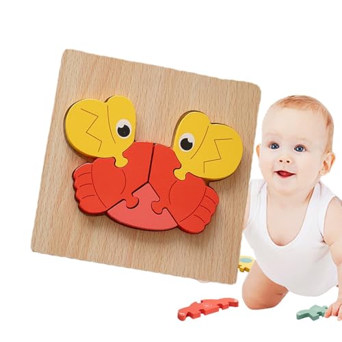 Hobngmuc Kleinkindpuzzles im Alter von 1–3 Jahren,Holzpuzzles für Kleinkinder,3D-Puzzles aus Holz - Hölzerne Kleinkind-Puzzles, Geschenke, Spielzeug für 1 2 3 Jahre alte und Mädchen, Spielzeug, von Hobngmuc