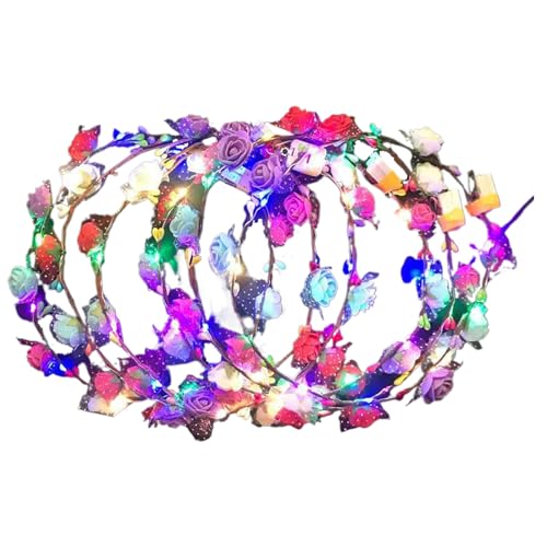 Hobngmuc LED Blumen Stirnband Krone Mit Beleuchtung,Leuchtender Blumenkranz Kopfschmuck - 10 Stücke Haaraccessoires Moderner Kopfschmuck Für Strandpartys Hochzeiten Halloween Rollenspiel Hobngmuc LED Blumen Stirnband Krone Mit Beleuchtung,Leuchtender Blumenkranz Kopfschmuck - 10 Stücke Haaraccessoires Moderner Kopfschmuck Für Strandpartys Hochzeiten Halloween Rollenspiel von Hobngmuc