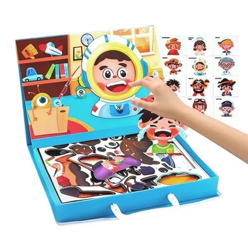 Hobngmuc Magnetisches Puzzle | Doppelseitiges Rollenspiel Spiel - Gesichter Gestalten Puzzle - Für Kinder Mädchen Teens Familie Schule Zuhause Unterricht Hobngmuc Magnetisches Puzzle | Doppelseitiges Rollenspiel Spiel - Gesichter Gestalten Puzzle - Für Kinder Mädchen Teens Familie Schule Zuhause Unterricht von Hobngmuc
