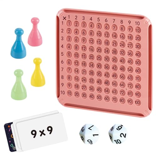 Hobngmuc Mathe Table Game, Math Game Board | Holzzahlen Tischbrett - Interaktives Lernspielspielzeug für Kinder 8-12 Klassenzimmer von Hobngmuc