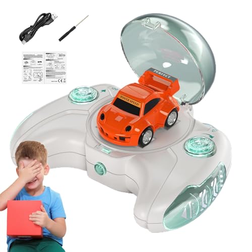 Hobngmuc RC-Auto mit LED-Licht, ferngesteuertes Kinderauto,Tragbares ferngesteuertes Auto | Ferngesteuertes Fahrzeug-Stuntauto, über USB wiederaufladbares Kinderspielzeug für und Mädchen im Alter von von Hobngmuc