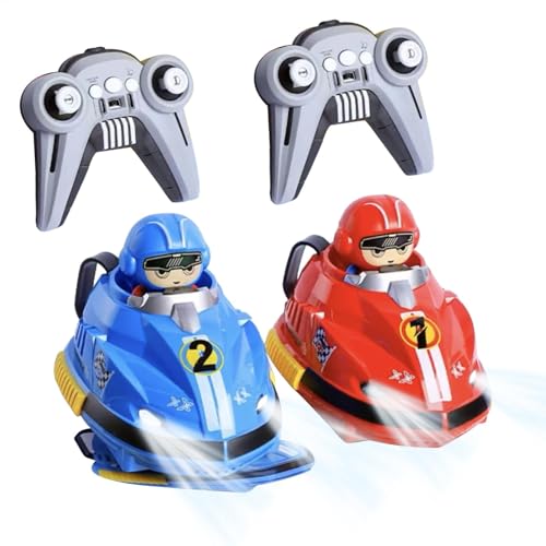 Hobngmuc RC Battle Bumpers,RC Autoscooter - RC-Cartoon-Fahrzeuge Spielzeug,Ferngesteuertes Autoscooter-Set, RC-Ejektor-Autoscooter mit Licht und Sound für Kinder im Alter von 3–5 Jahren von Hobngmuc