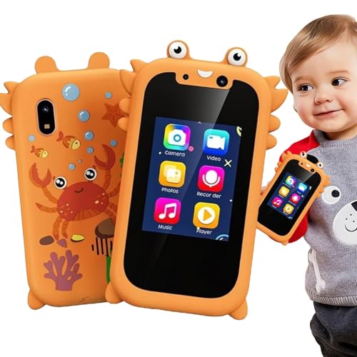 Hobngmuc Smartphone Für Kinder Spielzeug, Touchscreen Lernspielzeug, Kinderhandy Lernspielzeug Mit Doppelkamera, Musikspieler Geschichtenerzählendes Telefonspielzeug Für Kinder von Hobngmuc