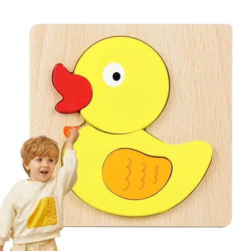 Hobngmuc Tier-Holzpuzzle für Kinder,Holz-Tierpuzzle für Kinder | Lernpuzzle-Spielzeug,Multifunktionales Kleinkind-Lerntier-Puzzle, Frühlern-Puzzlespielzeug für Kinder von 4–6 Jahren von Hobngmuc