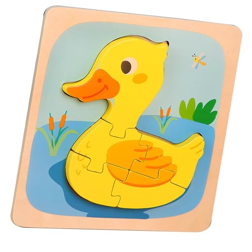 Hobngmuc Tierpuzzles,Holztierpuzzle | Denksport-Puzzle - Lernpädagogisches Puzzle-Spielzeug für Mädchen und, Hirsch-Ente-Frosch-AFFE-Fisch-Löwe-Holzpuzzle von Hobngmuc