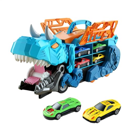 Hobngmuc Transport-Dinosaurier-LKW, Dinosaurier-Spielzeugauto - Spielzeug für Kleinkinder | LKW-Autospielzeug, tragbares LKW-Autospielzeug, Spielzeug für Trägerfahrzeuge, doppelseitiges von Hobngmuc