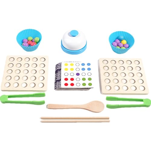 Hobngmuc Zählspielzeug für Kinder, Farbsortierung, stapelbares passendes Spielzeug, Holzclip-Perlen-Zählspielzeug, Puzzle-Erleuchtungs-Frühpädagogisches Spielzeug für draußen, zu Hause, in der Schule von Hobngmuc