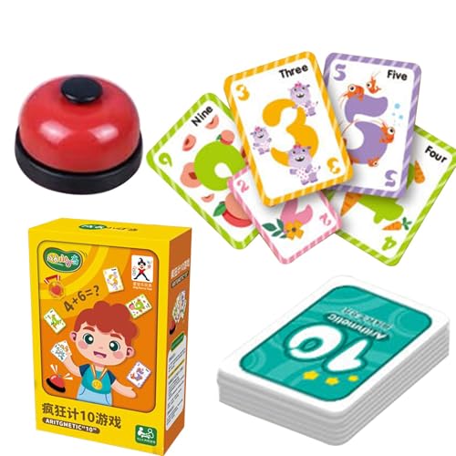 Hobngmuc Zahlensinn-Lernkarten, digitales Sensibilitätsspiel - Mathe-Lernkarten für Kinder und Familien - Kartenspieldecks, Mathe-Zahlensinn- und Operationsspiel für die Ausbildung des Zahlensinns von Hobngmuc