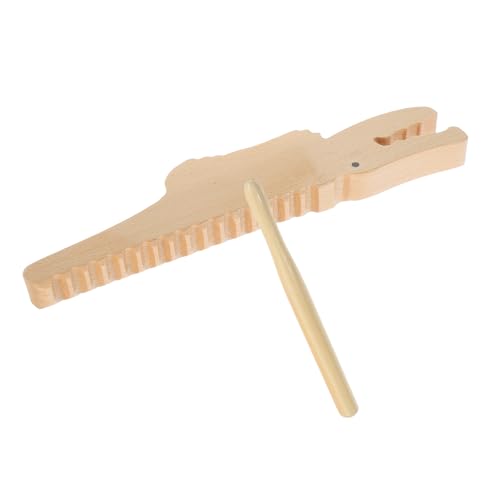 Hoement 1 Satz Krokodil-Schlaginstrument Guiro-Musikinstrumente Alligatorförmiges Spielzeug Musical Instruments Kinder musikinstrumente Guiro-Schlaginstrument für Kinder Spielzeug aus Holz von Hoement