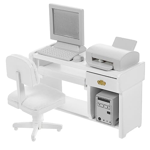 Hoement 1 Set Büro Szenen Requisiten Mini Computer Spielzeug Mini Büro Schreibtisch Mini Büro Schreibtisch Für Kinder Mini Büro Schreibtisch Dekor Miniatur Möbel Puppenhaus von Hoement