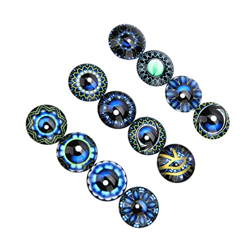 Hoement 20 Stück Schmuck Patches Runde Glas Cabochon Edelsteine Glasaufkleber DIY Schmuckmaterial von Hoement