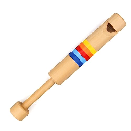 Hoement Pull-Push-Pfeife Musikalisches Spielzeug Geräuschspielzeug Mini-Musikspielzeug Musikspielzeug für Kinder Spielzeuge Flötenspielzeug aus Holz Pädagogisches Lernspielzeug Bambus von Hoement