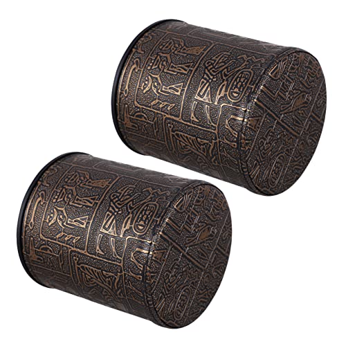 Hoement Würfelbecher Leder Ägyptisches Muster 2 Stück Glattes Material Leicht zu Reinigen Tragbar für Würfelspiele Hoement Würfelbecher Leder Ägyptisches Muster 2 Stück Glattes Material Leicht zu Reinigen Tragbar für Würfelspiele von Hoement