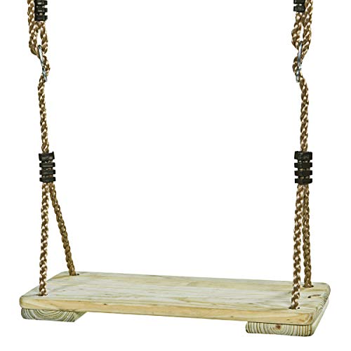 Hörby Bruck Holzschaukelsitz für Kinder (Breite 39 cm, Farbe Holz, Metallringe, max. Belastung 50 kg) 4037 von Hörby Bruk