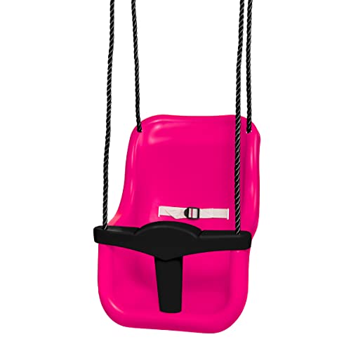 Hörby Bruk 4069 Babyschaukel High Cerise/Schwarz (extra hohe Rückenlehne, kann in Allen Schaukelpositionen aufgehängt Werden, für Jungen und Mädchen geeignet, maximale Belastbarkeit 25 kg) von Hörby Bruk