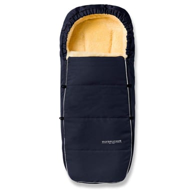 Hofbrucker Kinderwagen Lammfell Fußsack Alaska Navy Blue von Hofbrucker