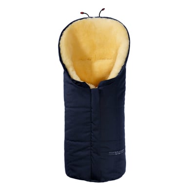 Hofbrucker Kinderwagen Lammfell Fußsack für Babywanne Eskimo Navy Blue von Hofbrucker