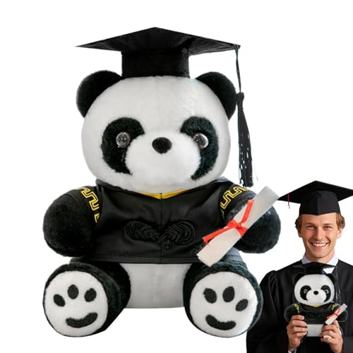 Hogvinnatil Abschluss Panda Bear, niedlicher Panda Plüsch | Süße Puppen Panda Plüschspielzeug - Kinderspielzeugklasse 2025 Dekoration, Soft Doll Party Gefälligkeiten für die Grundschule und das von Hogvinnatil