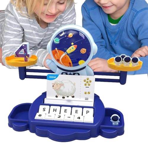 Hogvinnatil Astronaut Math Balance Toys, Balance Counting Game - Astronaut Math Learning Games,Spielzeug für Bildungszählungen, frühkindliches Entwicklungsspielzeug für Zuhause, Schule, Kindergarten von Hogvinnatil